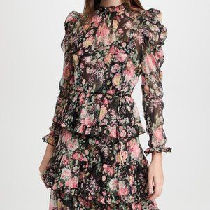 O.P.T. (One Pretty Thing) Martha Dress - NWT - Medium - Black Floral